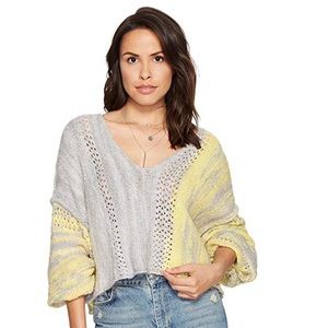 Free People Amethyst Sweater Grey Sz L
